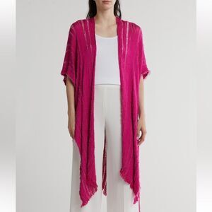 Vince Camuto Pink Open-Front Cardigan